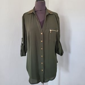 Green Bebe Blouse